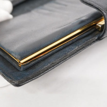 Chanel Long Wallet Caviar Skin Lambskin Black Gold Hardware Women