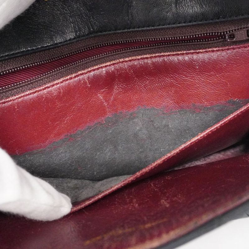 Chanel Shoulder Bag Matelasse Lambskin Black Gold Hardware Women