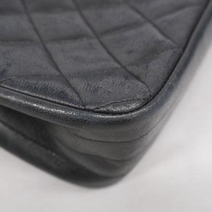 Chanel Shoulder Bag Matelasse Lambskin Black Gold Hardware Women