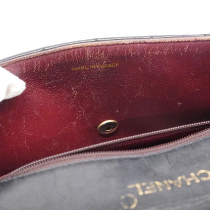 Chanel Shoulder Bag Matelasse Lambskin Black Gold Hardware Women