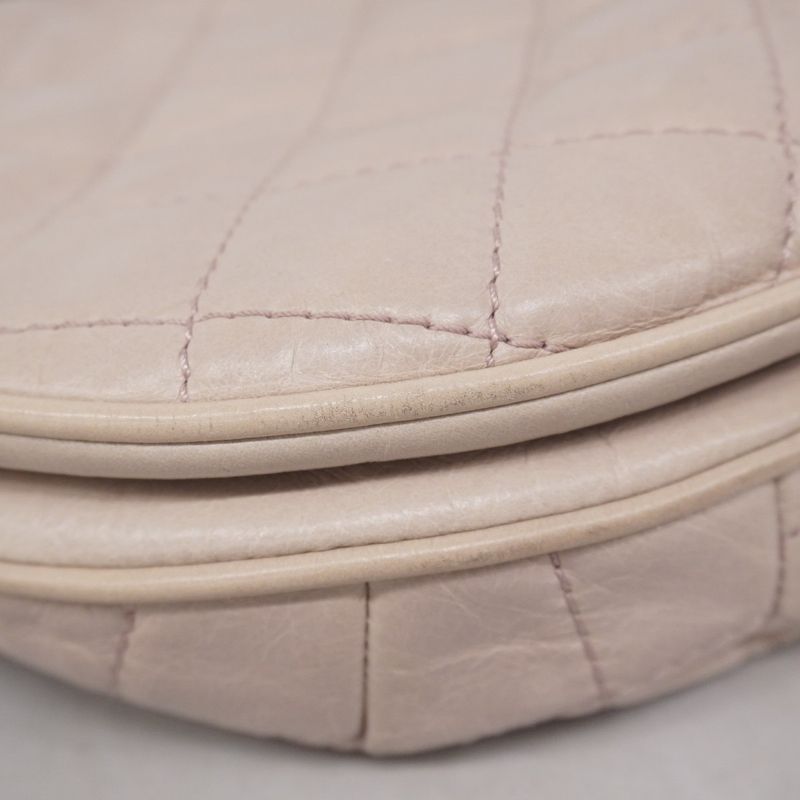 Chanel Shoulder Bag Matelasse Leather Light Pink Gold Hardware Women