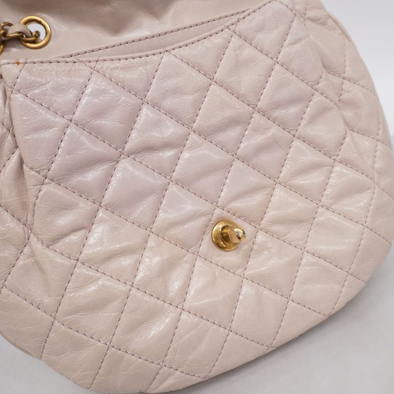 Chanel Shoulder Bag Matelasse Leather Light Pink Gold Hardware Women