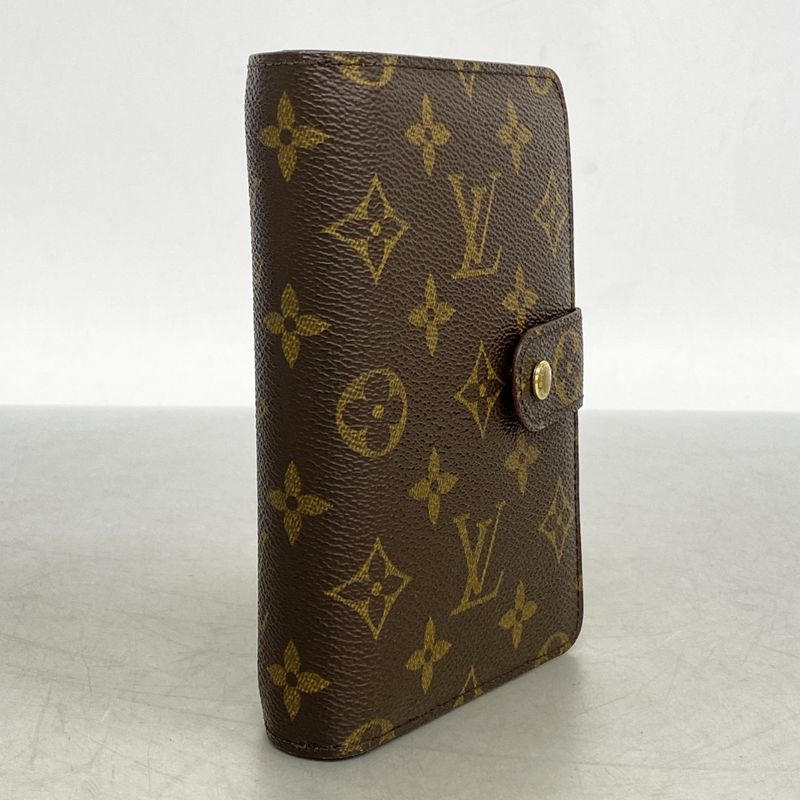 Louis Vuitton Wallet Monogram Porte Papier Zip M61207 Brown Ladies