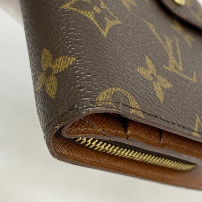 Louis Vuitton Wallet Monogram Porte Papier Zip M61207 Brown Ladies