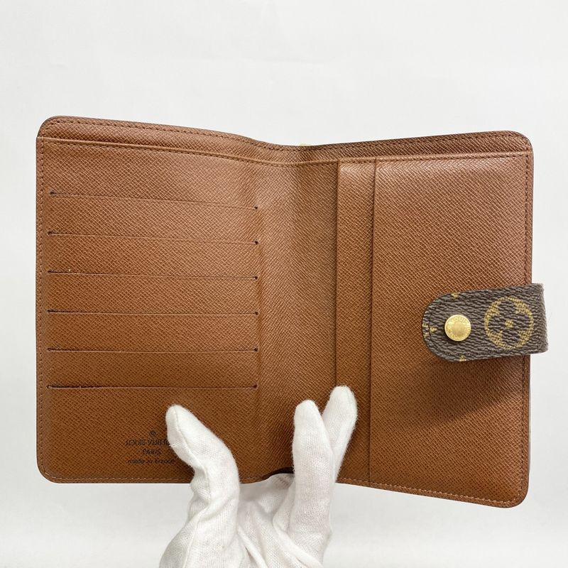 Louis Vuitton Wallet Monogram Porte Papier Zip M61207 Brown Ladies