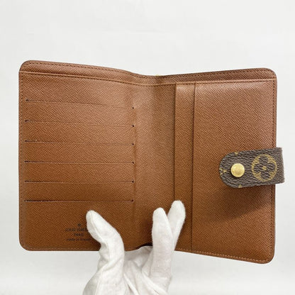 Louis Vuitton Wallet Monogram Porte Papier Zip M61207 Brown Ladies
