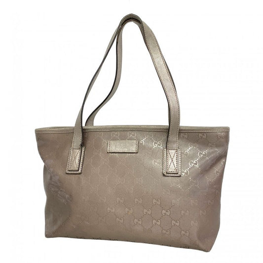 Gucci Tote Bag GG Imprime 211138 PVC Pink Silver Hardware Women