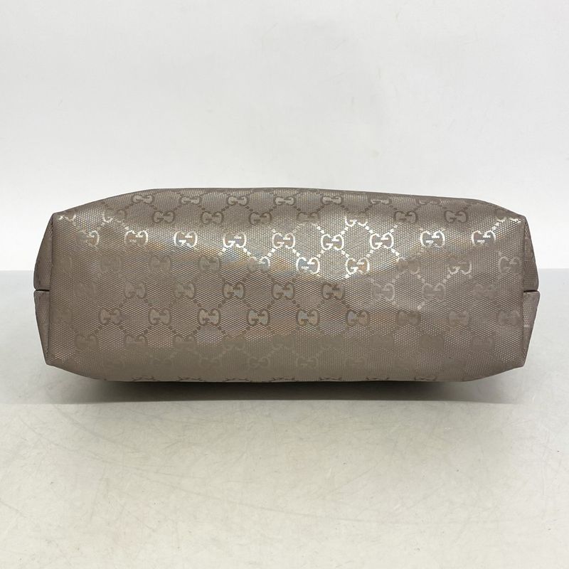 Gucci Tote Bag GG Imprime 211138 PVC Pink Silver Hardware Women