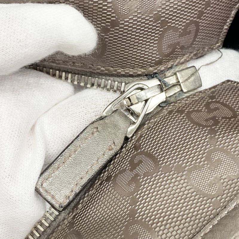 Gucci Tote Bag GG Imprime 211138 PVC Pink Silver Hardware Women