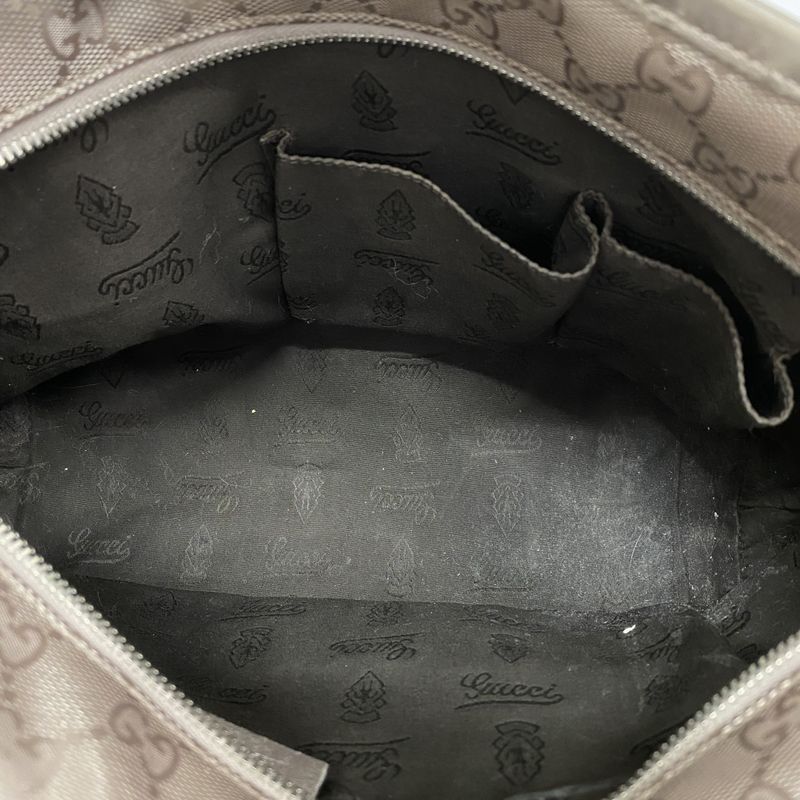 Gucci Tote Bag GG Imprime 211138 PVC Pink Silver Hardware Women