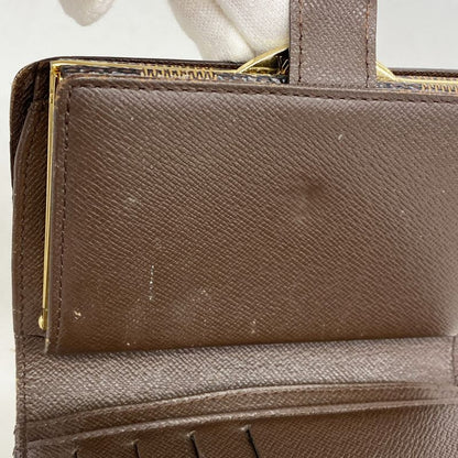 Louis Vuitton Wallet Damier Porte Monnaie Viennois N61664 Ebène Ladies