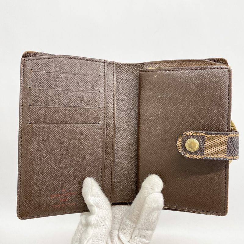 Louis Vuitton Wallet Damier Porte Monnaie Viennois N61664 Ebène Ladies