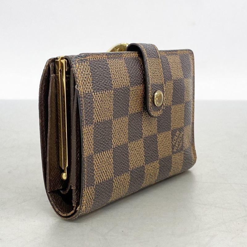 Louis Vuitton Wallet Damier Porte Monnaie Viennois N61664 Ebène Ladies