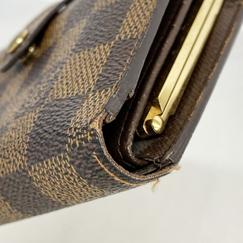 Louis Vuitton Wallet Damier Porte Monnaie Viennois N61664 Ebène Ladies