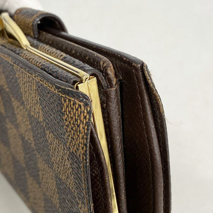 Louis Vuitton Wallet Damier Porte Monnaie Viennois N61664 Ebène Ladies