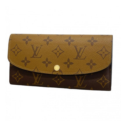 Louis Vuitton Long Wallet Monogram Reverse Portefeuille Emily M82157 Brown
