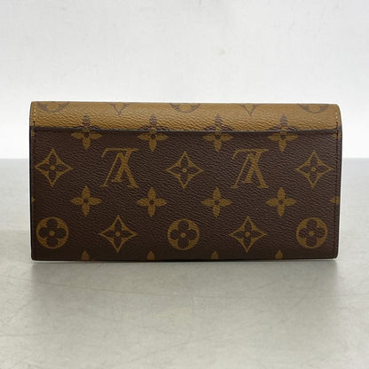 Louis Vuitton Long Wallet Monogram Reverse Portefeuille Emily M82157 Brown