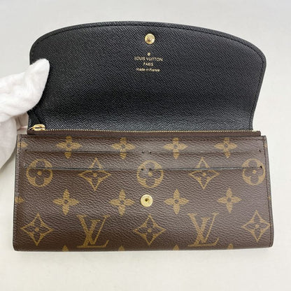 Louis Vuitton Long Wallet Monogram Reverse Portefeuille Emily M82157 Brown