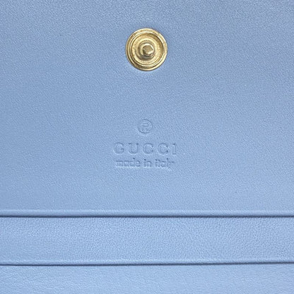Gucci Wallet GG Supreme Abby 320692 PVC Blue Chien Pan Gold Hardware Women