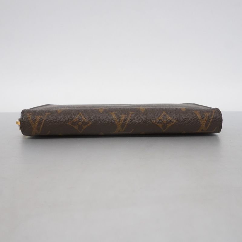 Louis Vuitton Long Wallet Monogram Zippy Wallet M41896 Brown Coquelicot Ladies