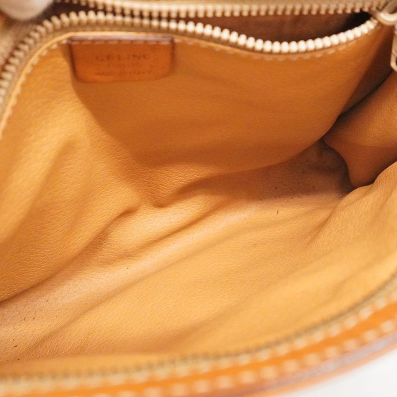 Celine Clutch Bag Macadam PVC Beige Light Brown Gold Hardware Men Women Unisex