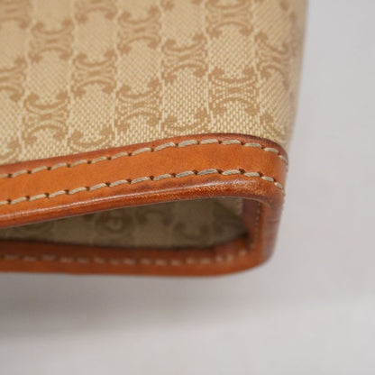 Celine Clutch Bag Macadam PVC Beige Light Brown Gold Hardware Men Women Unisex