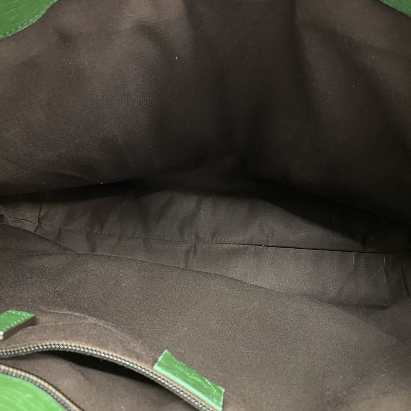 Gucci Tote Bag GG Supreme 114288 PVC Brown Green Silver Hardware Men Ladies