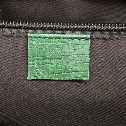 Gucci Tote Bag GG Supreme 114288 PVC Brown Green Silver Hardware Men Ladies