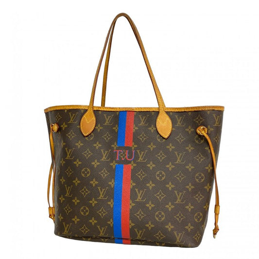 Louis Vuitton Tote Bag Monogram My LV Heritage Neverfull MM Brown Blue Red