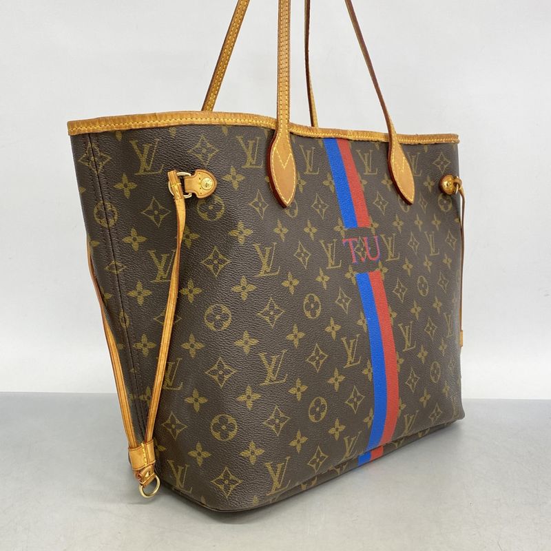 Louis Vuitton Tote Bag Monogram My LV Heritage Neverfull MM Brown Blue Red