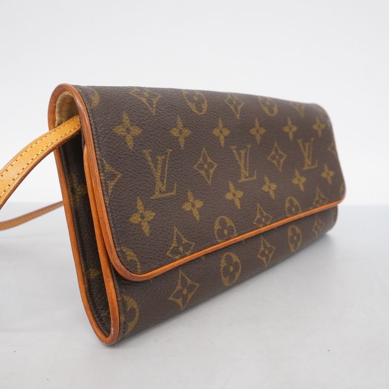 Louis Vuitton Shoulder Bag Monogram Pochette Twin GM M51852 Brown Ladies