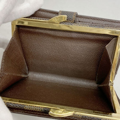 Louis Vuitton Wallet Damier Porte Monnaie Viennois N61664 Ebène Ladies