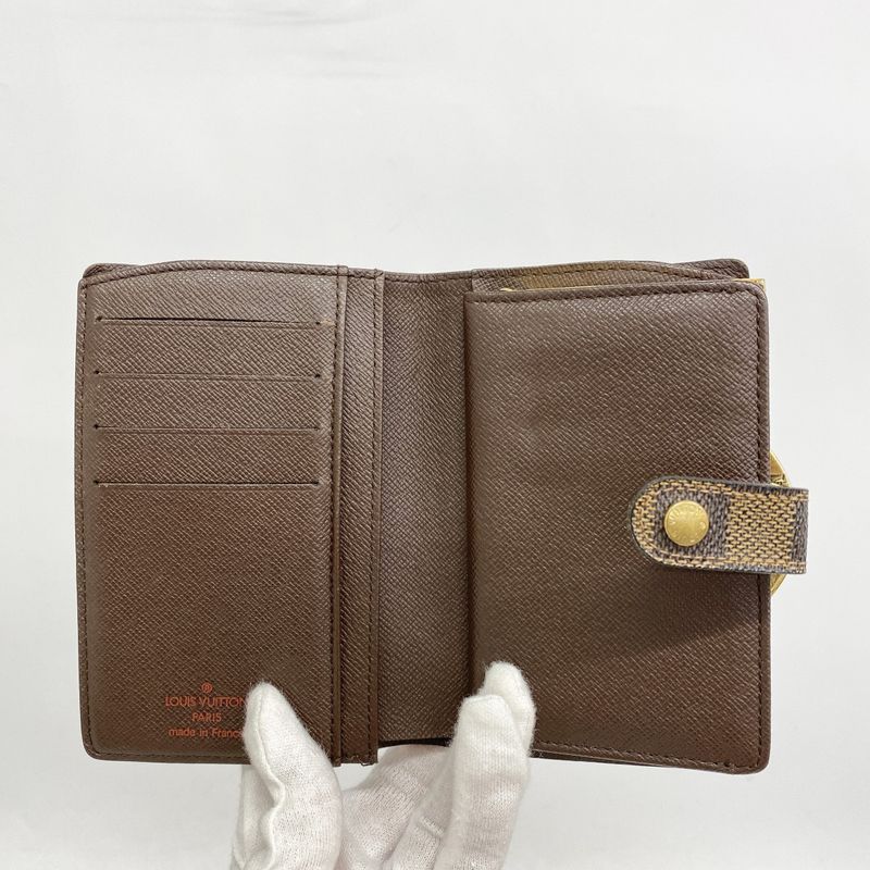 Louis Vuitton Wallet Damier Porte Monnaie Viennois N61664 Ebène Ladies