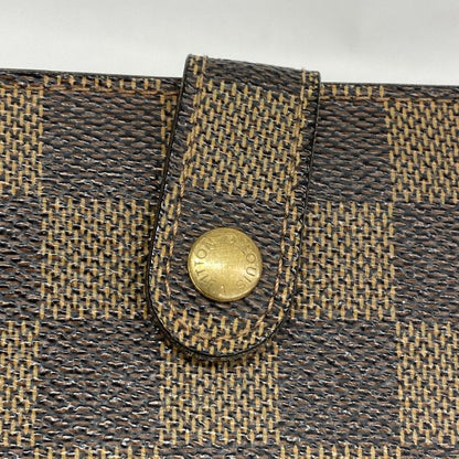 Louis Vuitton Wallet Damier Porte Monnaie Viennois N61664 Ebène Ladies