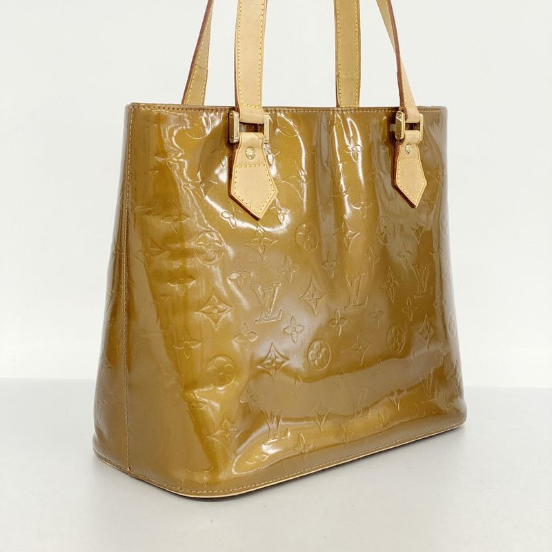 Louis Vuitton Tote Bag Vernis Houston M91122 Bronze Women's