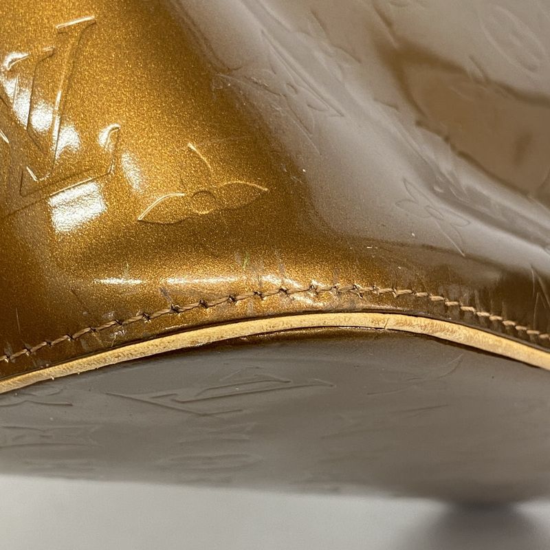 Louis Vuitton Tote Bag Vernis Houston M91122 Bronze Women's