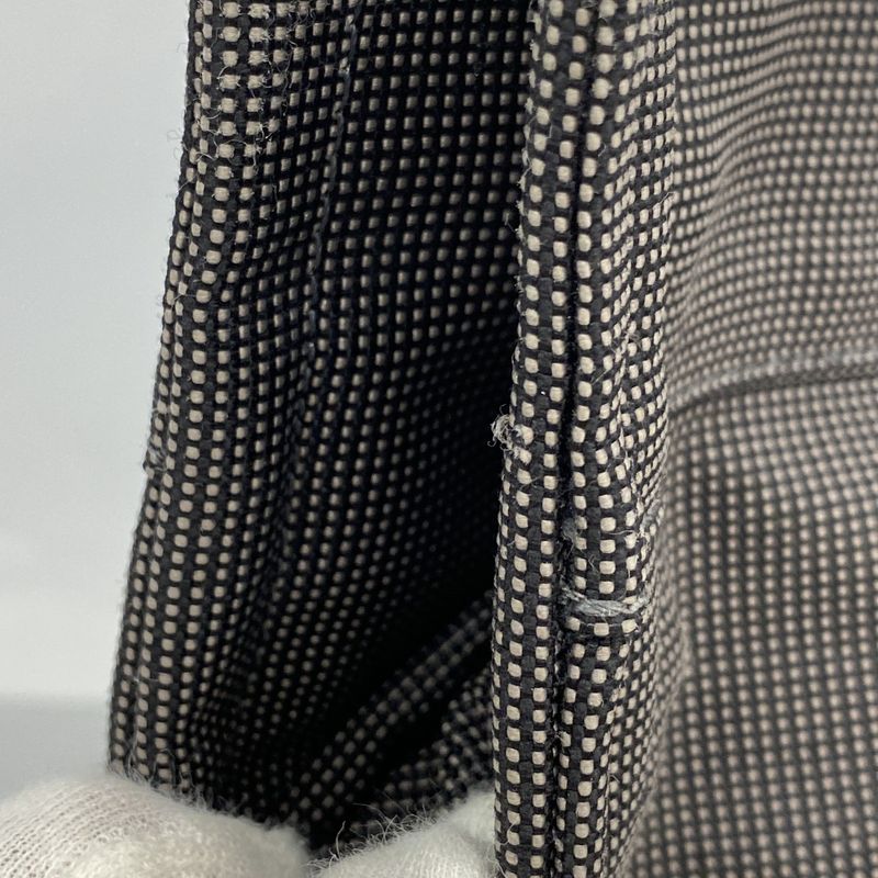 Hermes Tote Bag Her Line MM Canvas Gray Silver Hardware Men Women Unisex