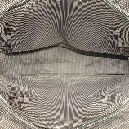 Hermes Tote Bag Her Line MM Canvas Gray Silver Hardware Men Women Unisex