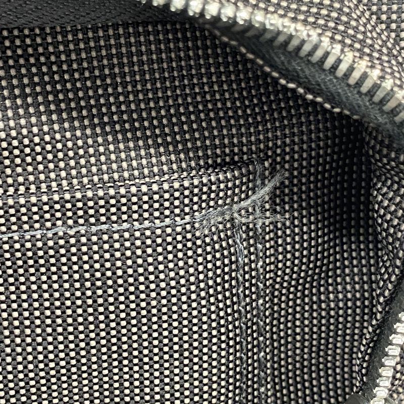 Hermes Tote Bag Her Line MM Canvas Gray Silver Hardware Men Women Unisex