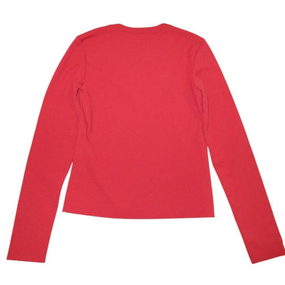 Good Prada Lined Zip Up Collarless Jacket Blouson 44 Red Ladies Used