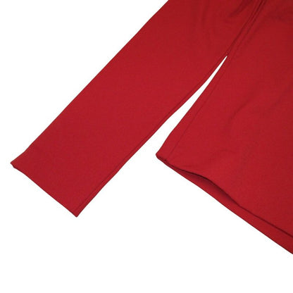 Good Prada Lined Zip Up Collarless Jacket Blouson 44 Red Ladies Used