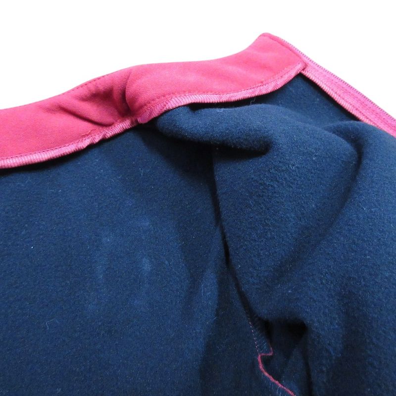 Good Prada Lined Zip Up Collarless Jacket Blouson 44 Red Ladies Used