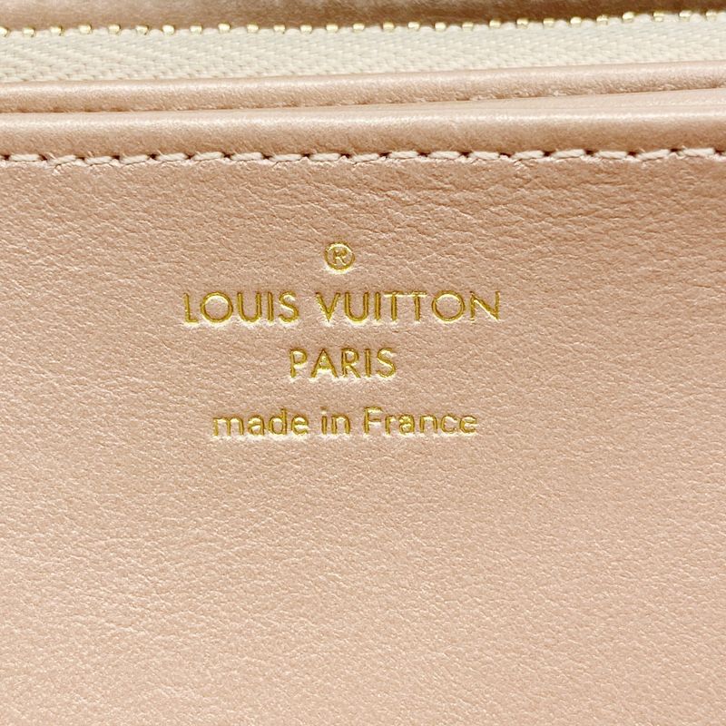 Louis Vuitton Long Wallet Monogram Embossed Zippy Wallet M81708 Rose Gold Ladies