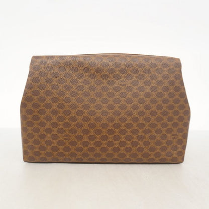 Celine Pouch Macadam PVC Brown Gold Hardware Women