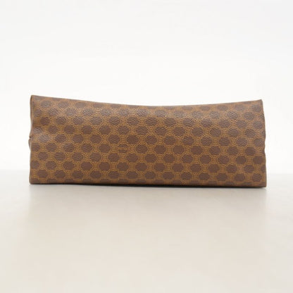 Celine Pouch Macadam PVC Brown Gold Hardware Women