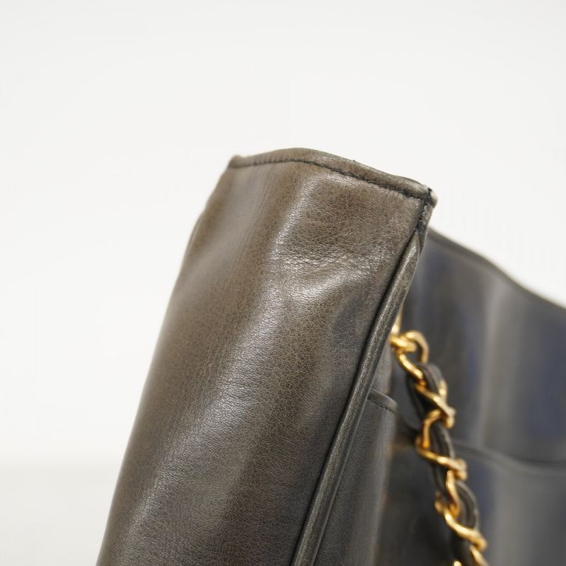 Chanel Shoulder Bag Matelasse Lambskin Black Gold Hardware Women