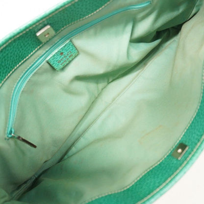 Gucci Tote Bag GG Canvas 113015 Canvas Beige Green Silver Hardware Women's