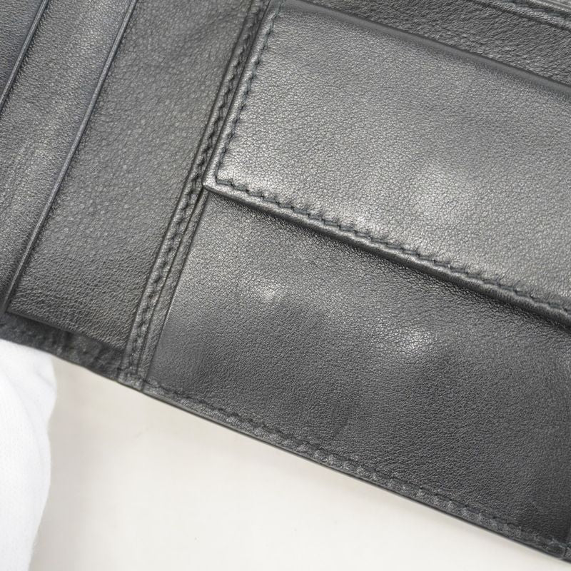 Gucci Wallet Micro Guccissima 150413 Leather Black Silver Hardware Men's