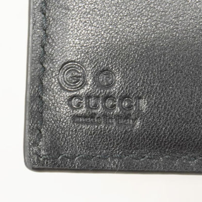 Gucci Wallet Micro Guccissima 150413 Leather Black Silver Hardware Men's