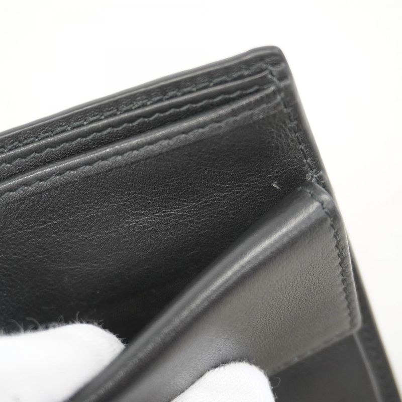 Gucci Wallet Micro Guccissima 150413 Leather Black Silver Hardware Men's